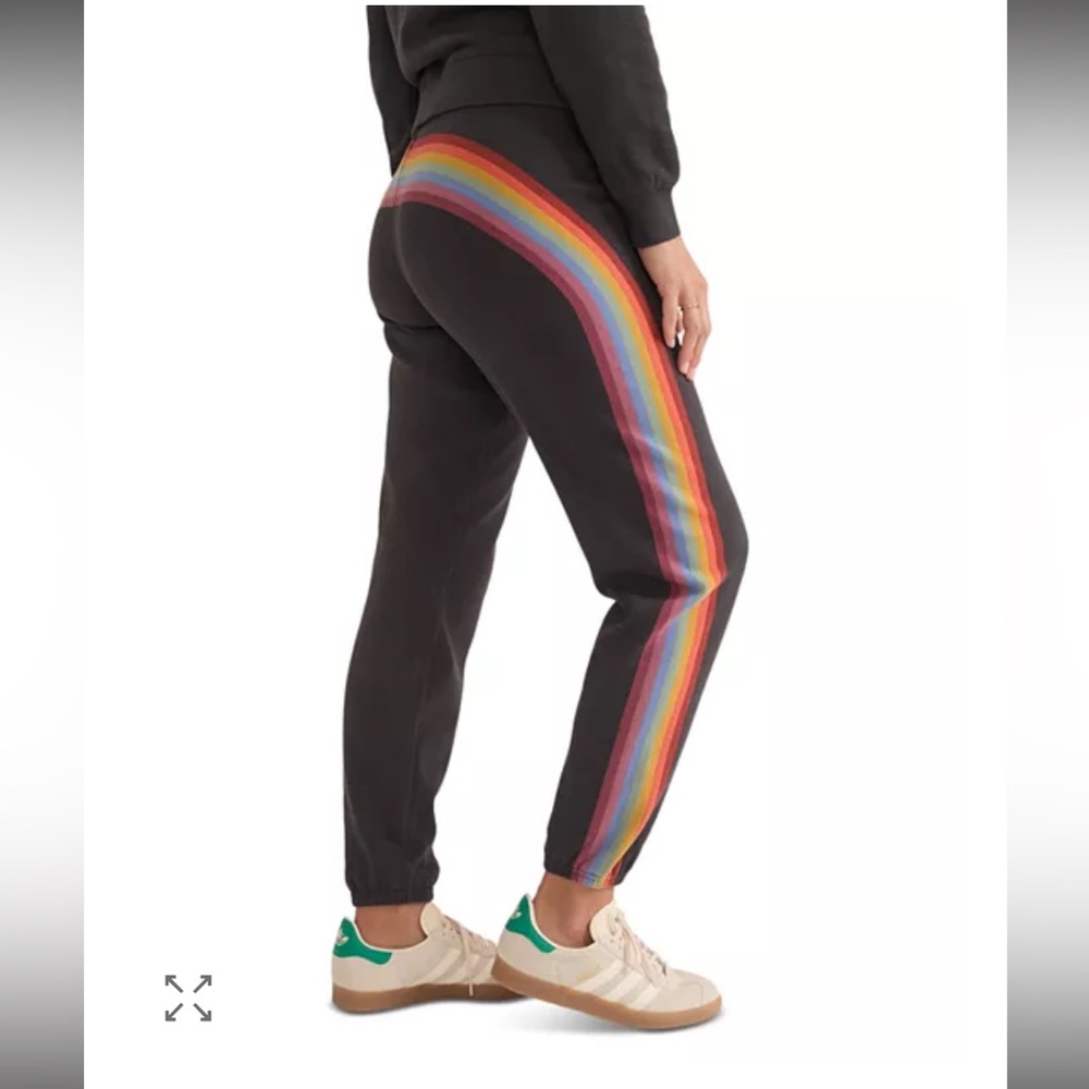Marine Layer Sweatpants Womens Small  Anytime Rainbow Jogger Drawstring Surf - Picture 2 of 9